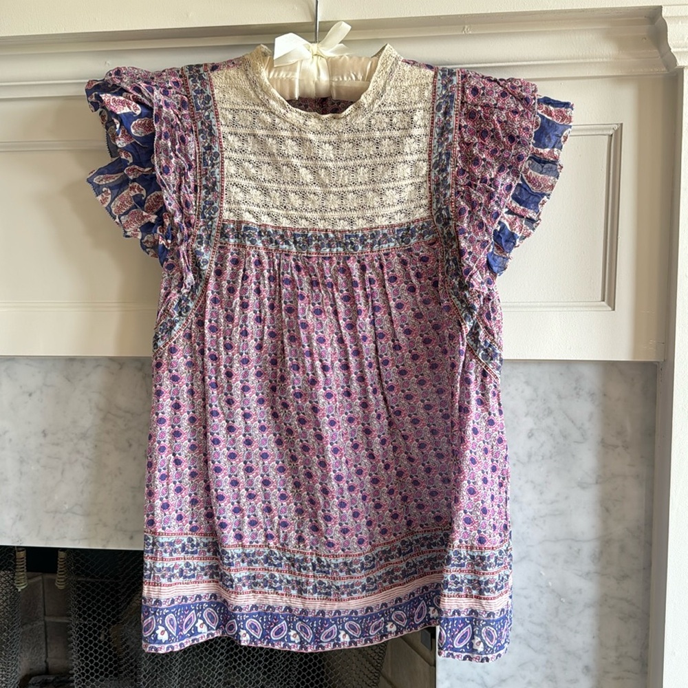 Sea NY boho short sleeved blouse